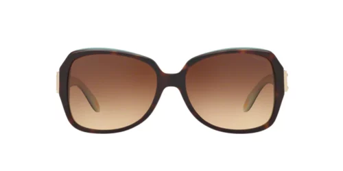 601/13 - Shiny Havana On Aquamarine frame / Gradient Brown lenses