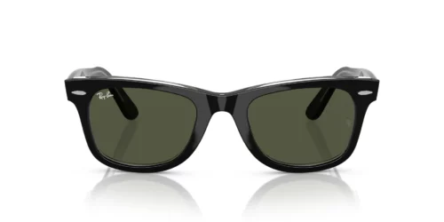 129431 - Black On Transparent frame / Green lenses