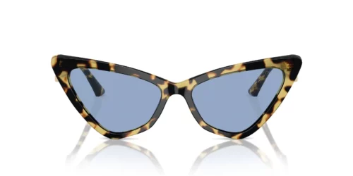 500472 - Yellow Havana frame / Light Blue lenses