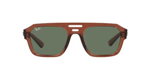 667882 - Transparent Brown frame / DARK GREEN lenses