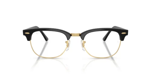 5784 - Black & Gold frame / Clear lenses