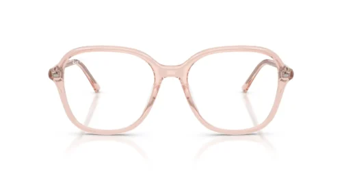 8540 - Gennemsigtigt lyserødt stel / Klare glas