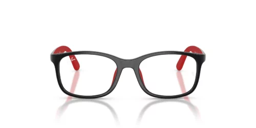 3928 - Black On Rubber Red frame / Clear lenses