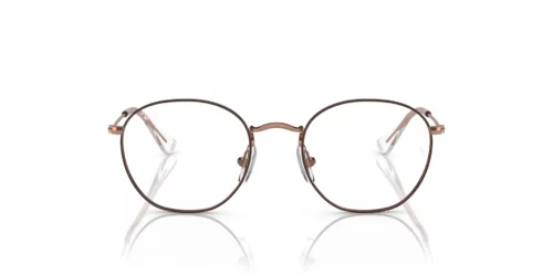 4087 - Brown On Rose Gold frame / Clear lenses