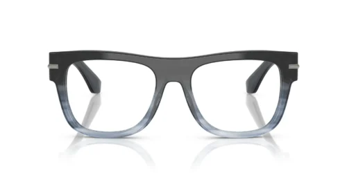 3485 - Gradient Striped Blue frame / Clear lenses