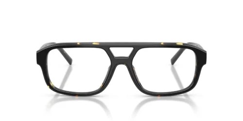 2071 - Top Black Havana Yellow frame / Clear lenses