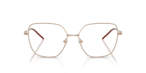 3011 - Montura oro rosa brillante / Lentes transparentes
