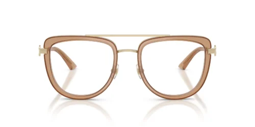 3006 - Pale Gold/Transparent Tan frame / Clear lenses