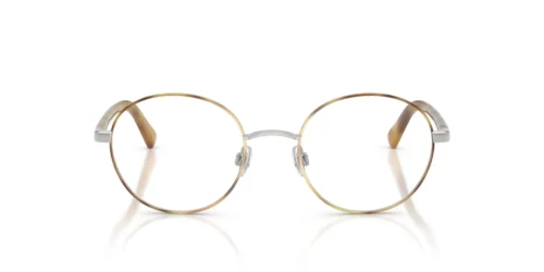 9205 - Shiny Silver/Honey Tortoise frame / Clear lenses