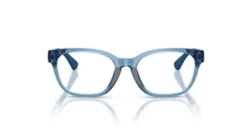 6368 – Glänzend transparenter blauer Rahmen / Klare Gläser