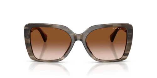 638313 - Grey/Crystal Striped frame / Gradient Brown lenses