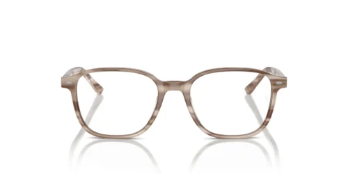 8357 - Montatura a righe beige / Lenti trasparenti