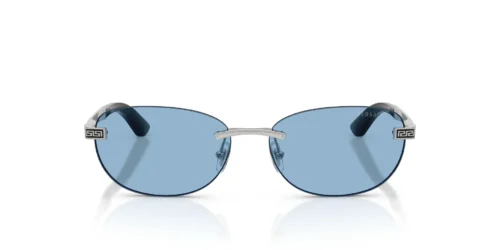 152672 - Monture Versace argentée / Verres bleu clair