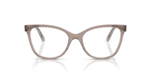 3324 - Monture supérieure transparente marron/gris transparent / Verres transparents